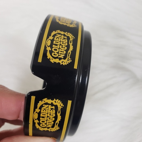 Vintage Las Vegas Golden Nugget Casino Brown Glass Ashtray - Picture 5 of 7